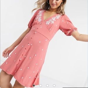 Mini Tea Dress with Flowers